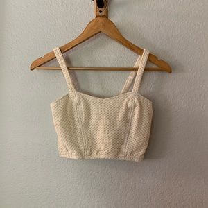 Off white Crochet Crop Top